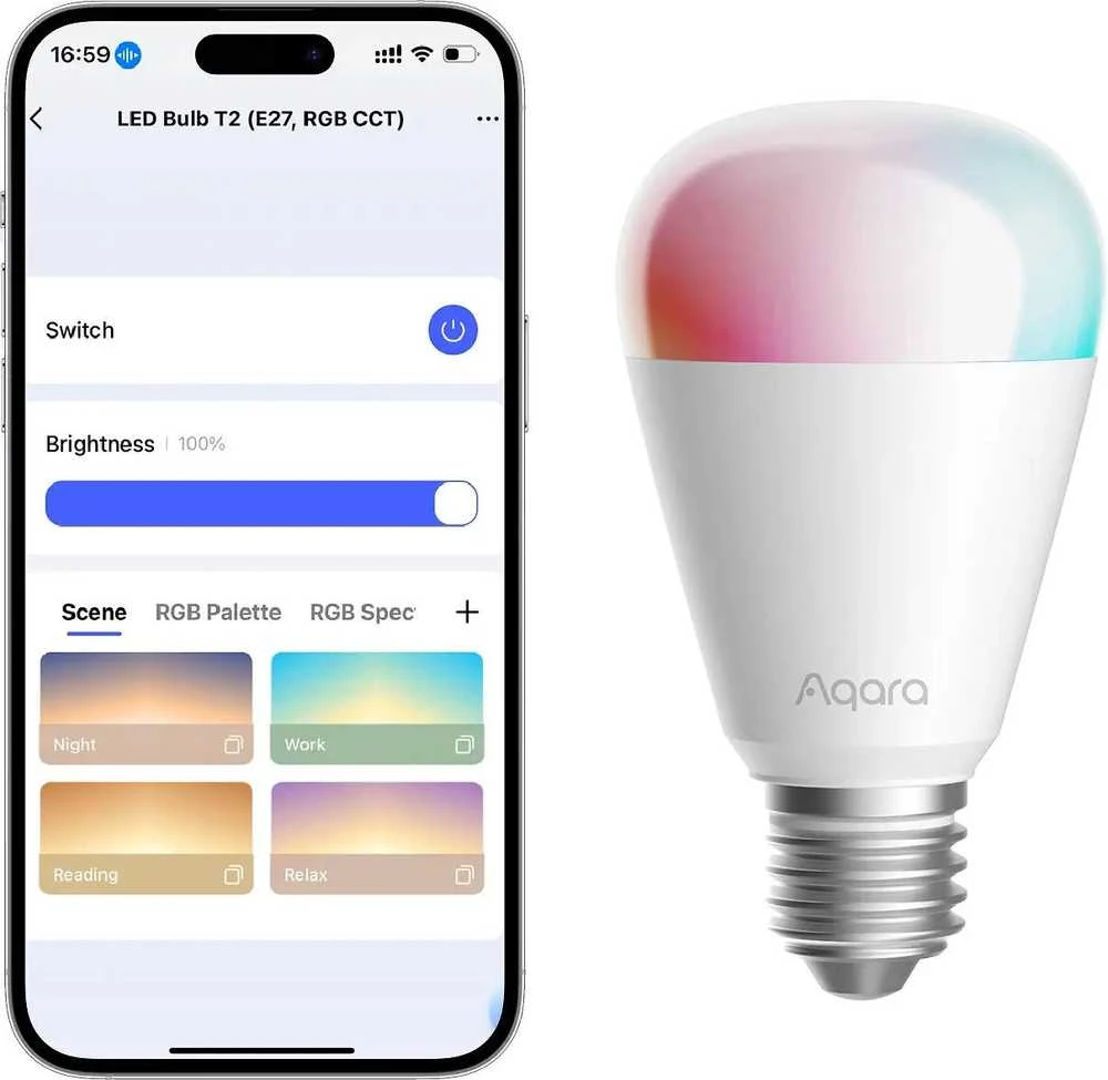AQARA T2 RGB+CCT LED lempa (LB-L02D) Zigbee, Thread, Bluetooth