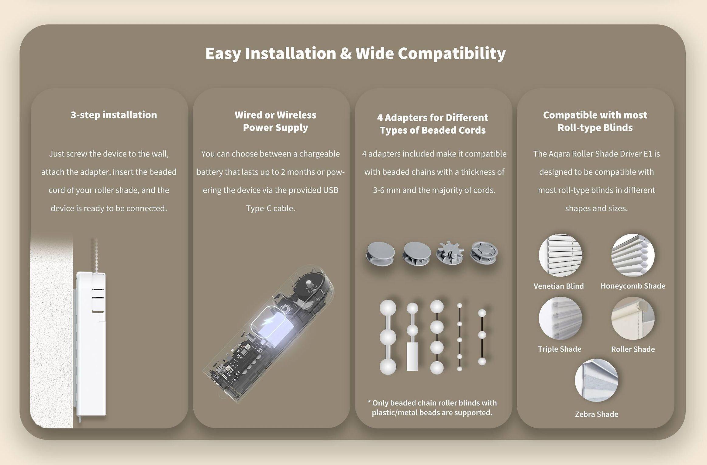 SMART HOME ROLLER SHADE DRIVER / E1 RSDM01 AQARA, modelis RSDM01