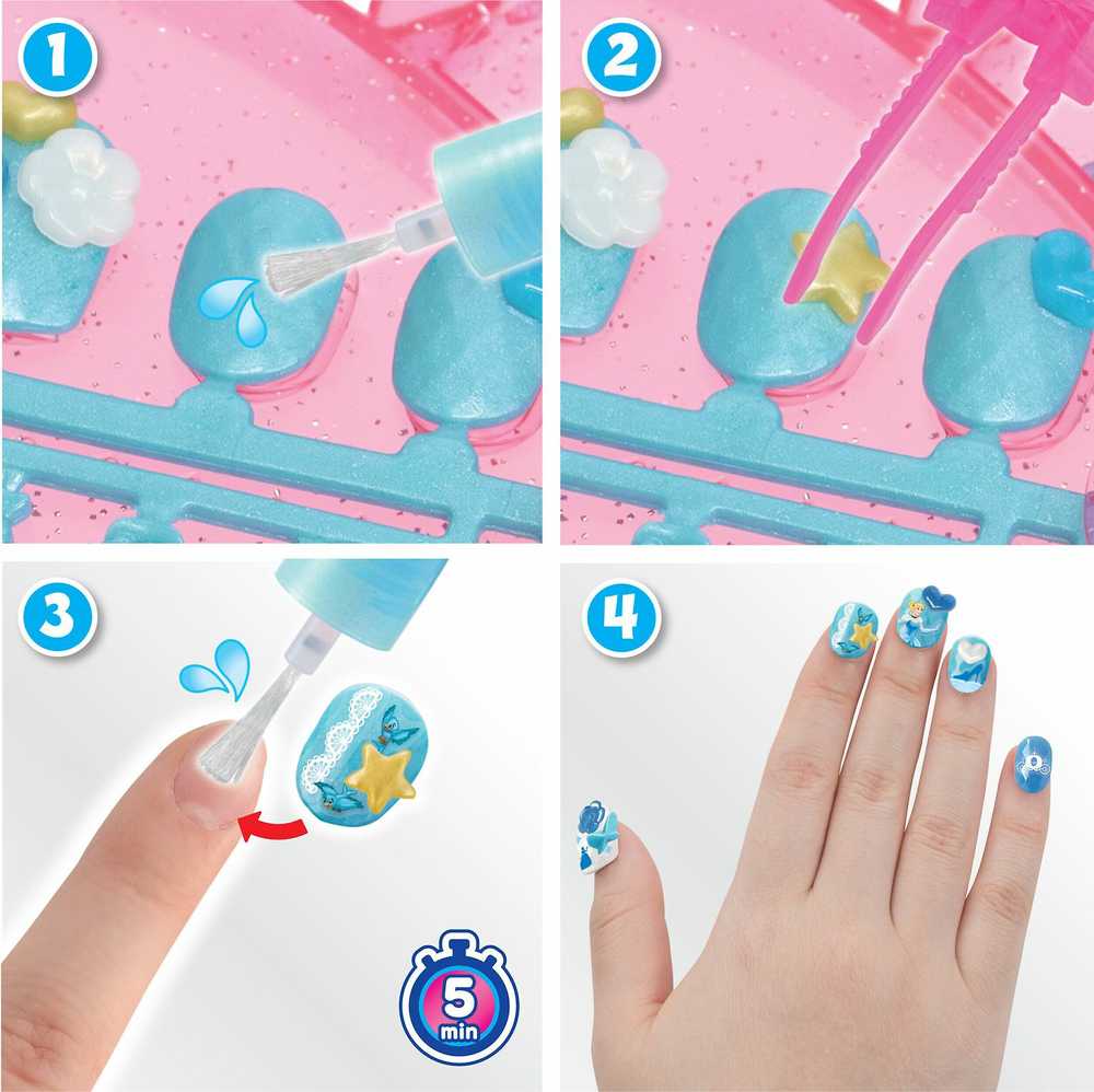 Vaikiškas nagų dekoravimo rinkinys Epoch Aquabeads Disney Princess