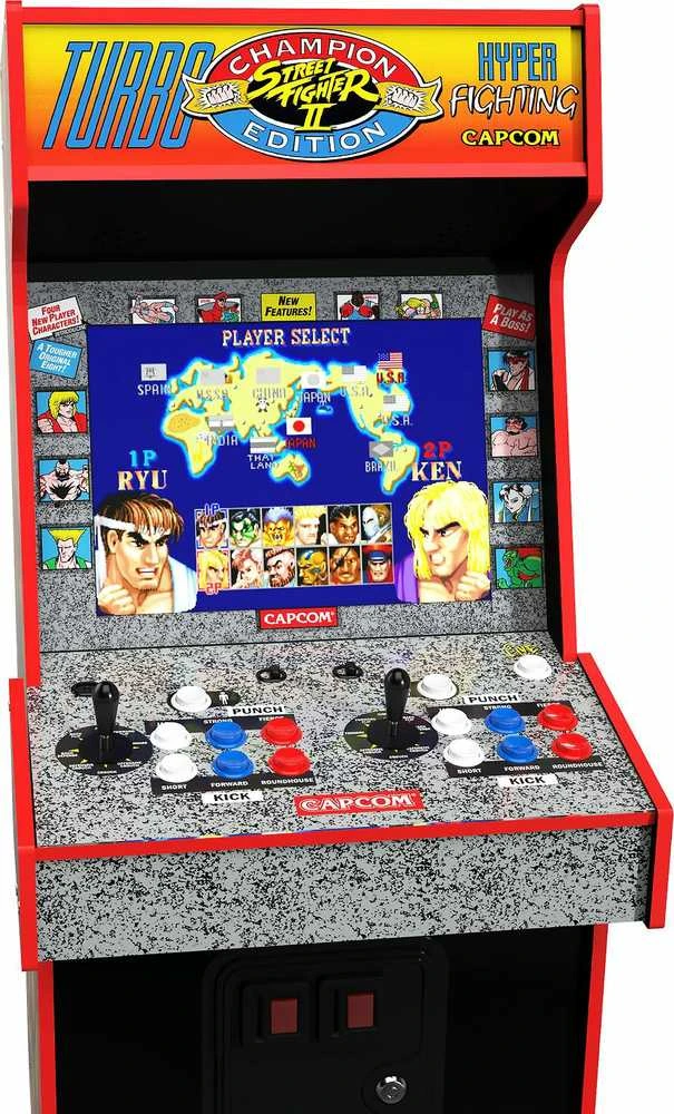 „Street Fighter Capcom“ žaidimų konsolė „Retro Arcade1up 14“ su „Wi-Fi“ ryšiu