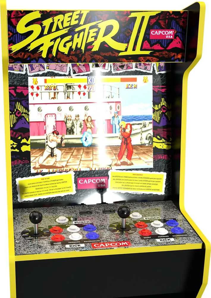 „Street Fighter Capcom“ žaidimų konsolė „Retro Arcade1up 14“ su „Wi-Fi“ ryšiu
