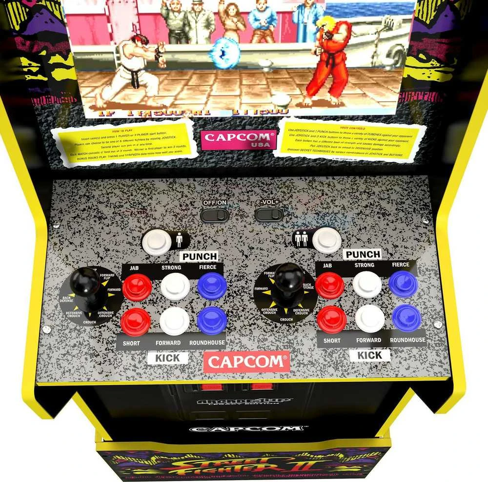 „Street Fighter Capcom“ žaidimų konsolė „Retro Arcade1up 14“ su „Wi-Fi“ ryšiu