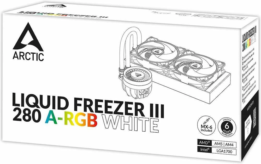 ARCTIC Liquid Šaldiklis III - 280 A-RGB procesoriaus aušintuvas, baltas