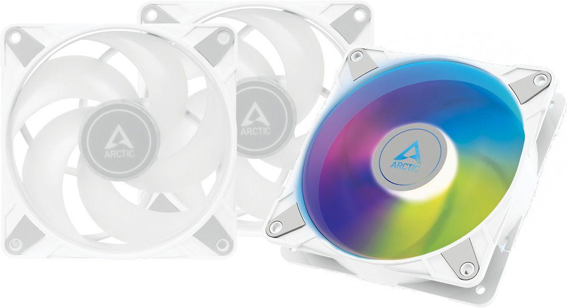 Svarstyklės Arctic P12 PWM PST A-RGB ventiliatorius, baltas - 120 mm, 3 vnt. pakuotėje