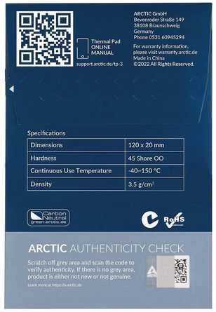 Termo padėklas ARCTIC TP-3 120x20x1.5mm, 4 vnt.
