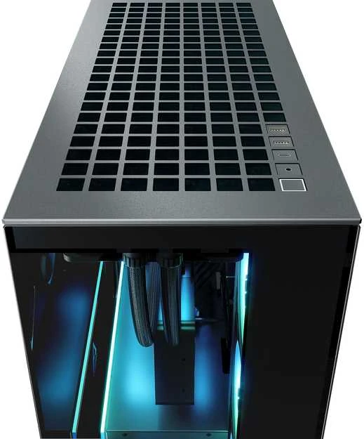 Arctic Xtender (Juodas) mirrow juodas window with GPU vertical mount