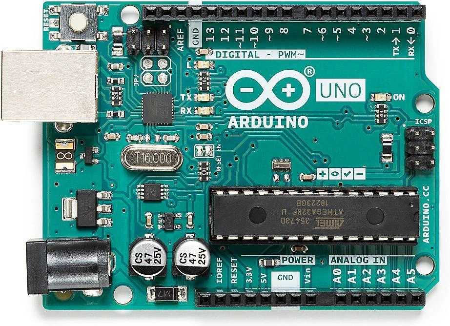 Arduino Uno R3 mikroschema is virsaus