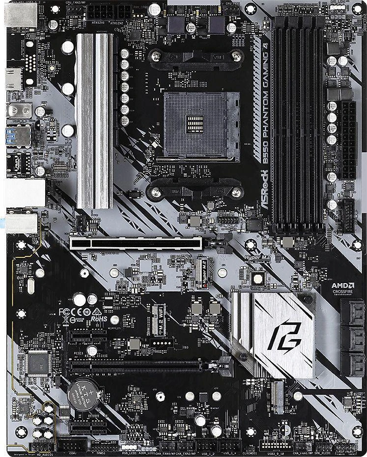 Pagrindinė plokštė ASROCK B550 Phantom Gaming 4 ATX MB 3rd Gen AMD AM4 Socket DDR4 4733+ 1 x3.0 x16 x4.0 PCIe HDMI 7.1 CH HD 6 SATA3 8 USB 3.2 Gen1