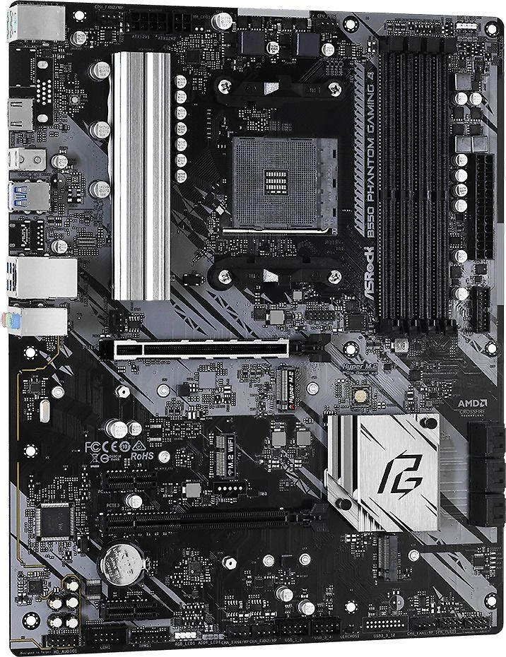 Pagrindinė plokštė ASROCK B550 Phantom Gaming 4 ATX MB 3rd Gen AMD AM4 Socket DDR4 4733+ 1 x3.0 x16 x4.0 PCIe HDMI 7.1 CH HD 6 SATA3 8 USB 3.2 Gen1