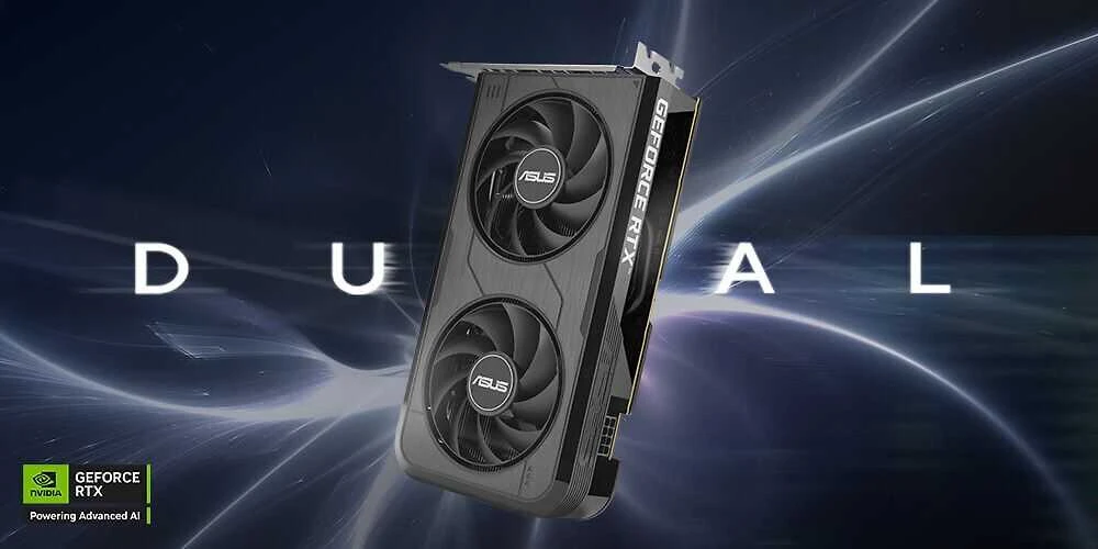 ASUS dviguba NVIDIA GeForce RTX 5050 8 GB OC vaizdo plokštė