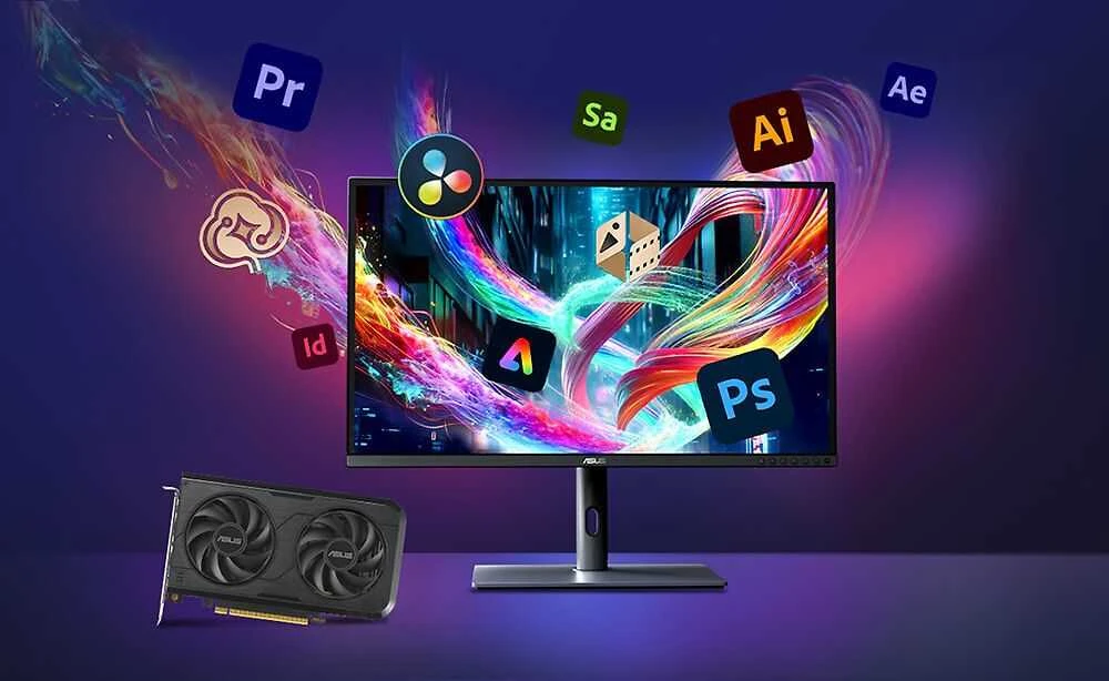 ASUS dviguba NVIDIA GeForce RTX 5050 8 GB OC vaizdo plokštė