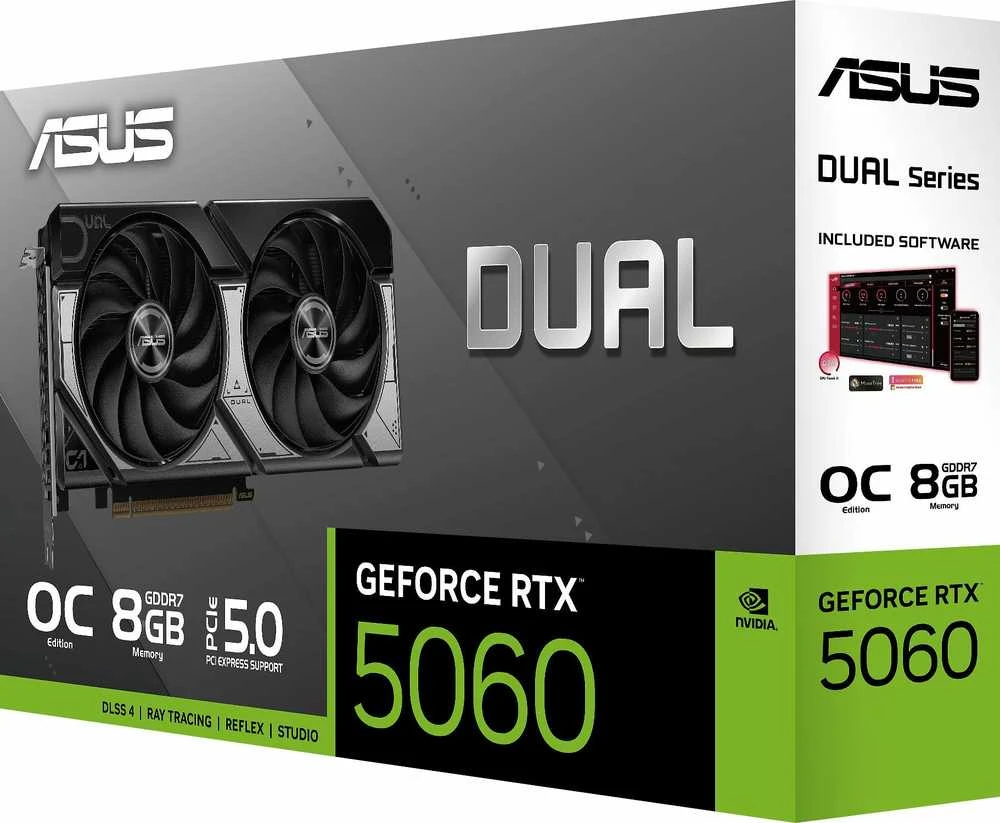 ASUS Dual GeForce RTX 5060 8 GB OC vaizdo plokštė