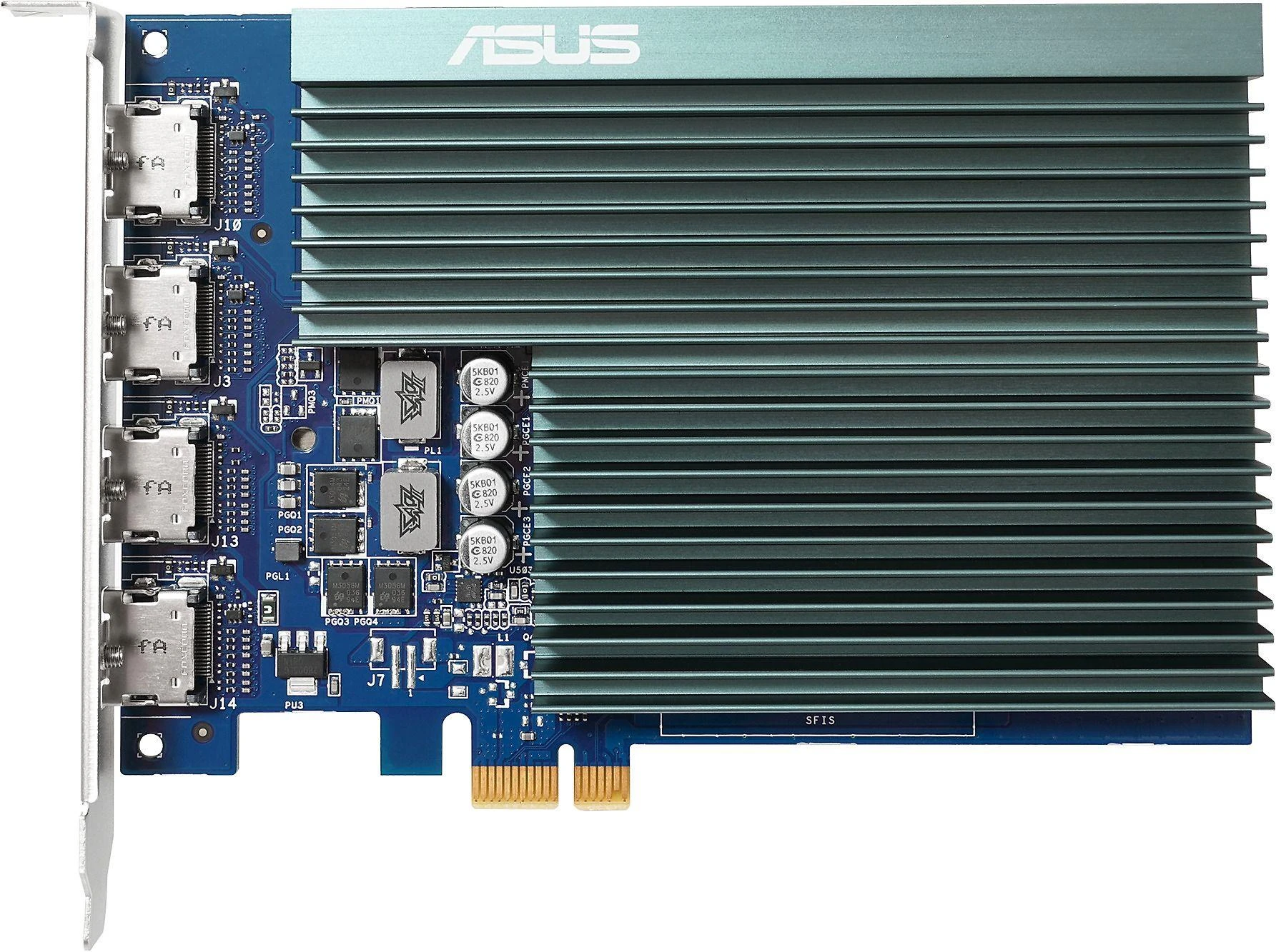 Vaizdo plokštė Asus | GT730-4H-SL-2GD5 | NVIDIA | 2 GB | GeForce GT 730 | GDDR5 | HDMI jungtys kiekis 4 | PCI Express 2.0 | Atminties taktinis dažnis 5010 MHz | Procesoriaus dažnis 902 MHz