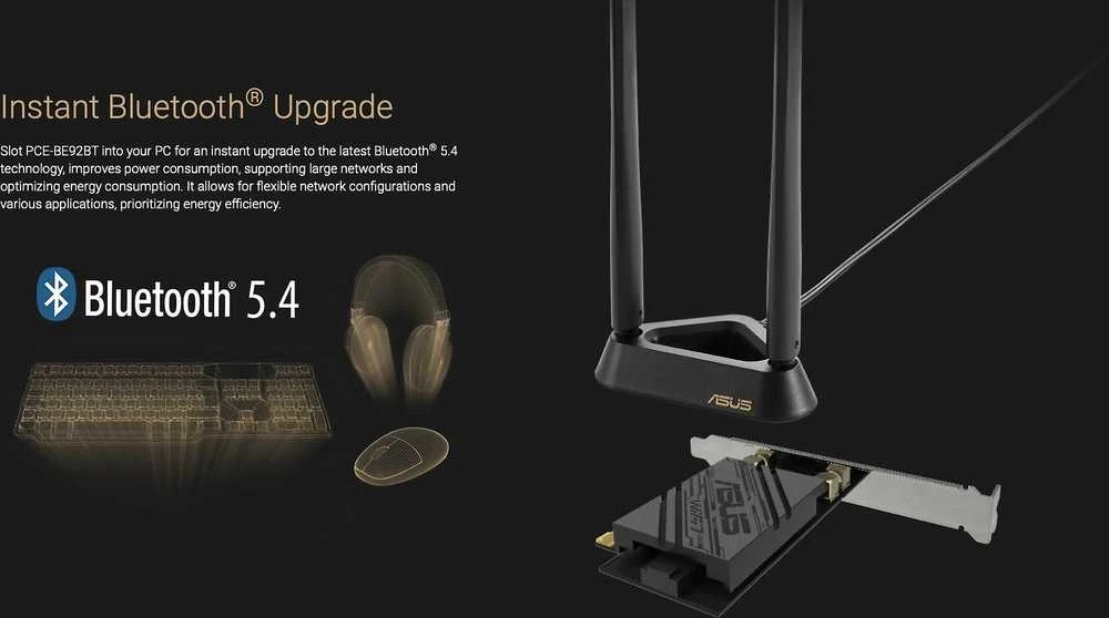 Asus | Tri-Band Wi-Fi Adapteris | PCE-BE92BT