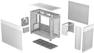 Kompiuterio korpusas ASUS Prime AP201 MicroATX Case/Baltos spalvos