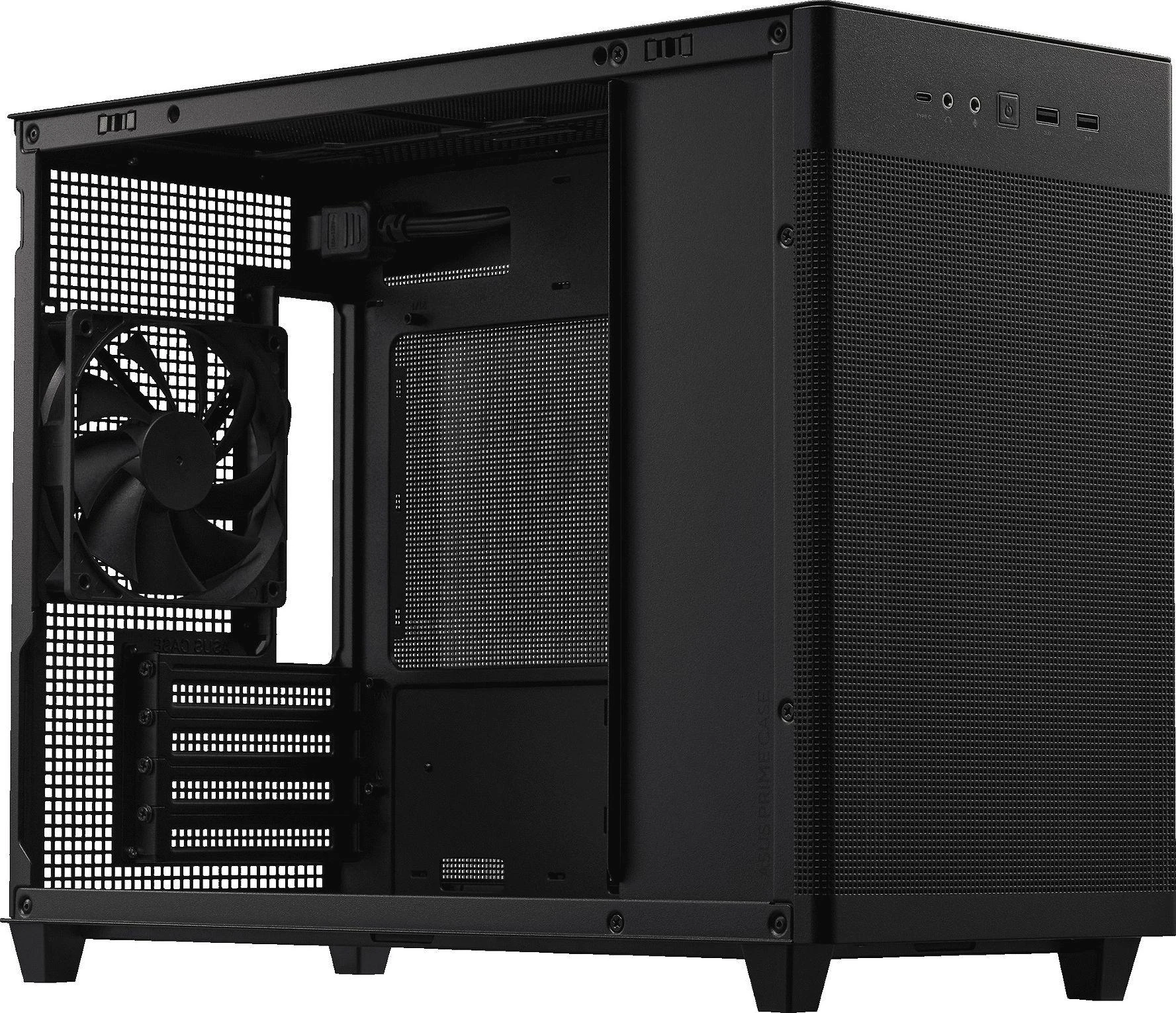 Kompiuterio korpusas ASUS Prime AP201 MicroATX Case/Juodos spalvos