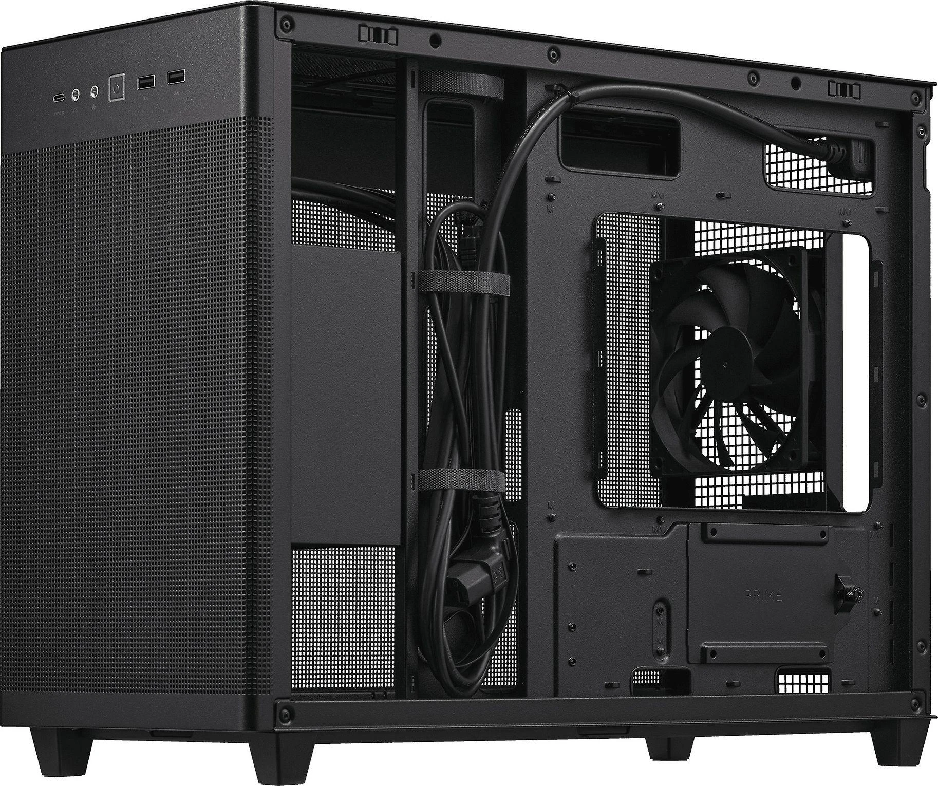 Kompiuterio korpusas ASUS Prime AP201 MicroATX Case/Juodos spalvos