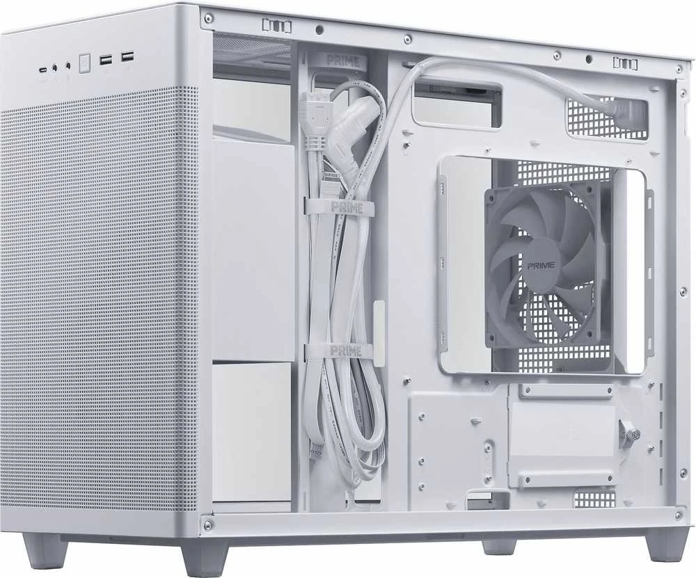 ASUS AP201 PRIME mATX CASE MESH TG Baltas