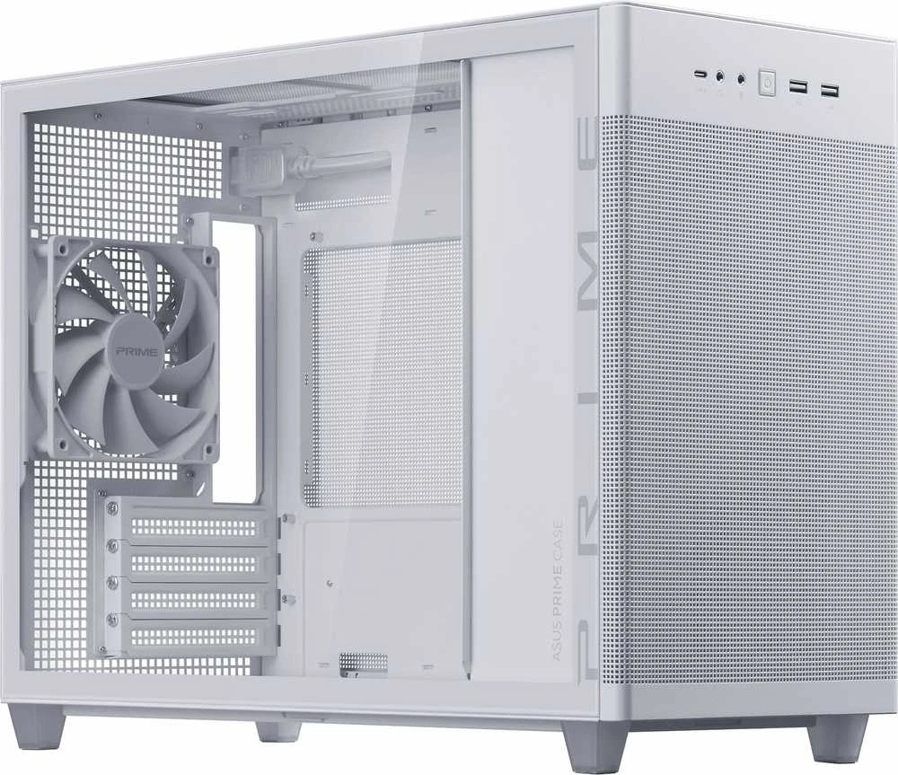 ASUS AP201 PRIME mATX CASE MESH TG Baltas