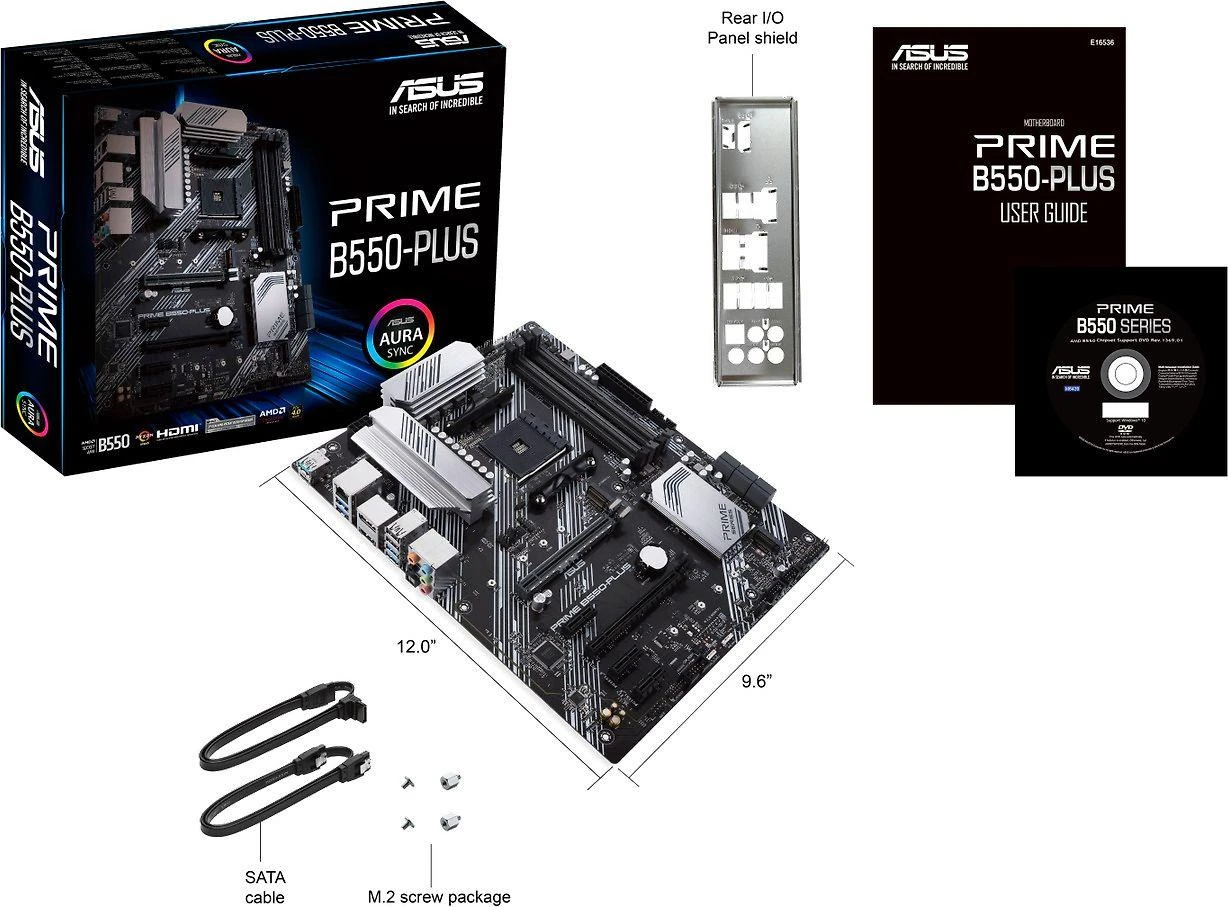 Pagrindinė plokštė ASUS PRIME B550-PLUS