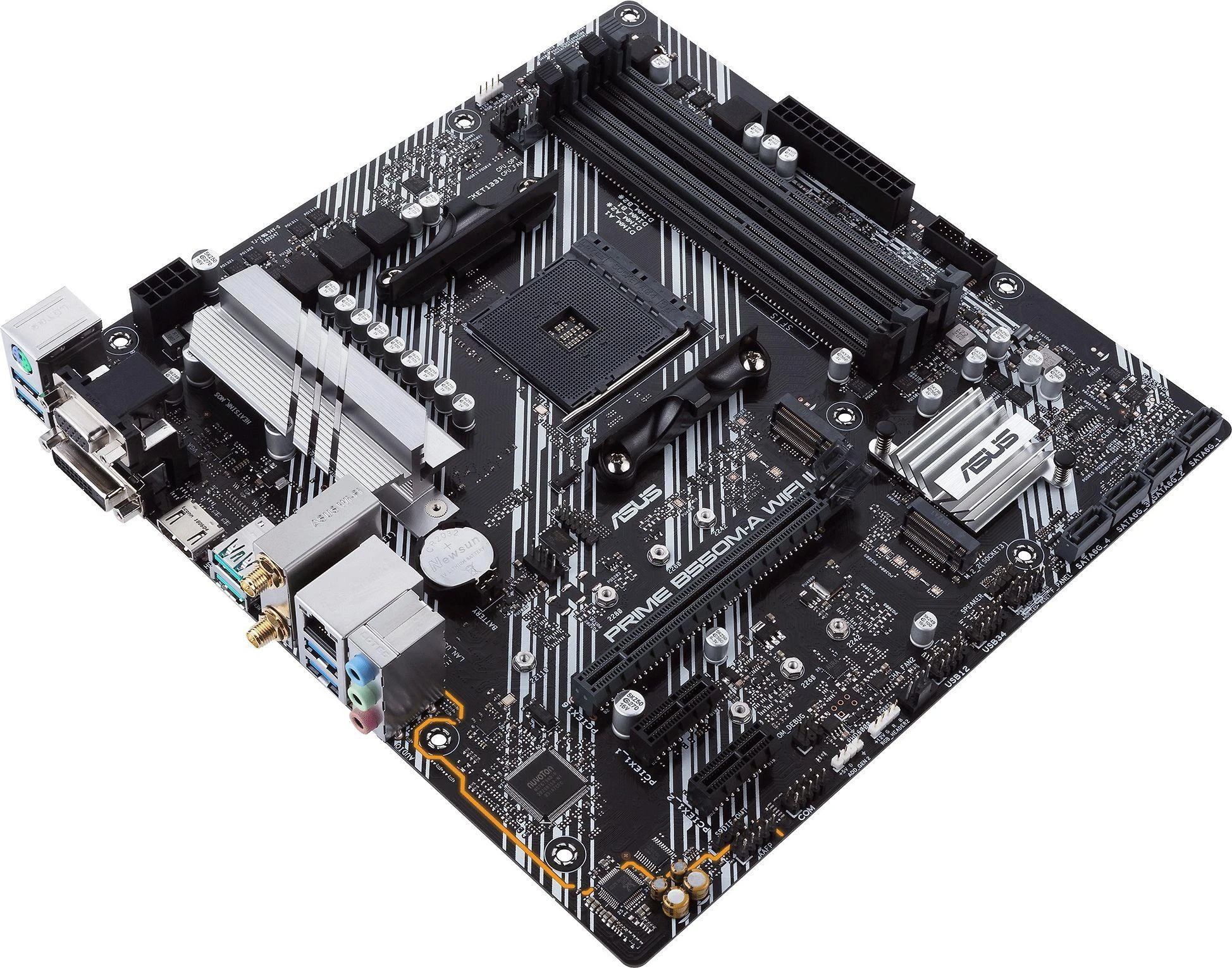 Pagrindinė plokštė Asus | PRIME B550M-A WIFI II | Procesorių šeima AMD | Procesoriaus lizdas AM4 | DDR4 DIMM | Atminties lizdai 4 | Palaikomos standžiojo disko sąsajos SATA, M.2 | SATA jungčių skaičius 4 | Lustų rinkinys AMD B550 | microATX