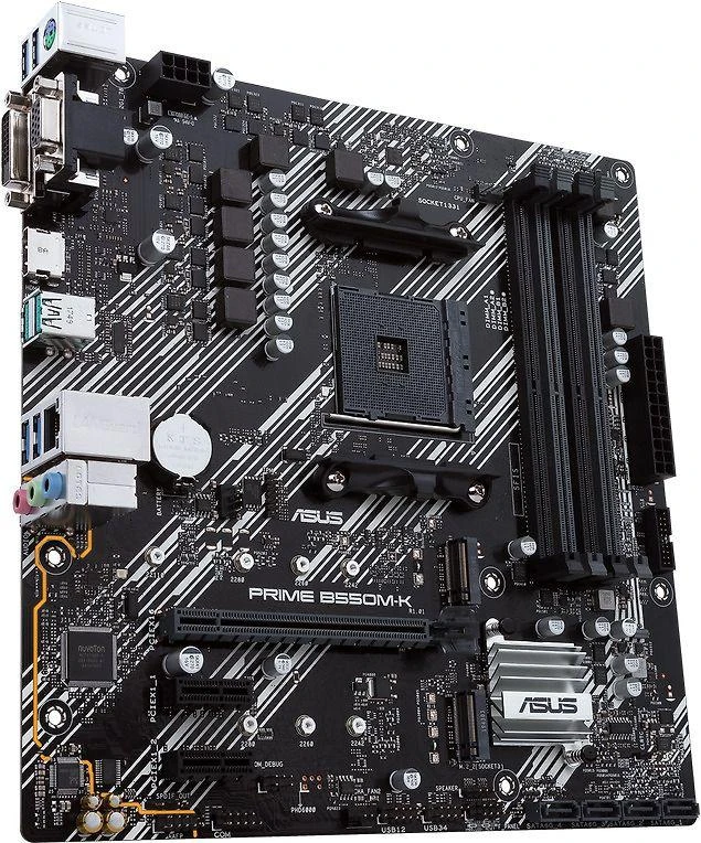 Pagrindinė plokštė ASUS AMD B550 / SAM4 / MicroATX / 2xPCI-Express 3.0 1x / 2xM.2 / 1xPCI-Express 4.0 16x / Memory DDR4 / Atminties lizdai 4 / 1x15pin D-sub / 1xDVI / 1xHDMI / 6xUSB 3.2 / 1xPS/2 / 1xRJ45 / 3xAudio port
