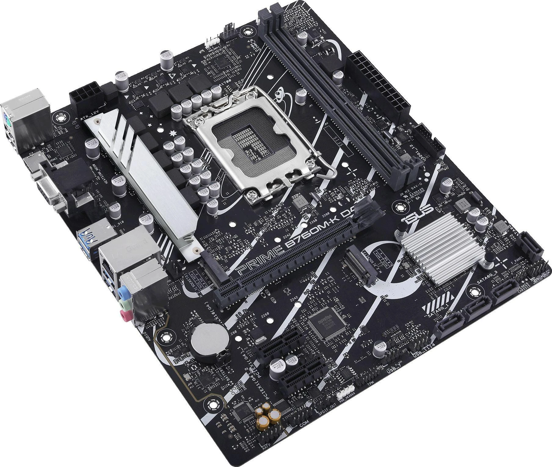 Pagrindinė plokštė ASUS Intel B760 Express / LGA1700 / Micro-ATX / Memory DDR4 / Atminties lizdai 2 / 2xPCI-Express 4.0 1x / 1xPCI-Express 4.0 16x / 2xM.2 / 1x15pin D-sub / 1xHDMI / 2xUSB 2.0 / 4xUSB 3.2 / 1xPS/2 / 1xRJ45 / 3xAudio port