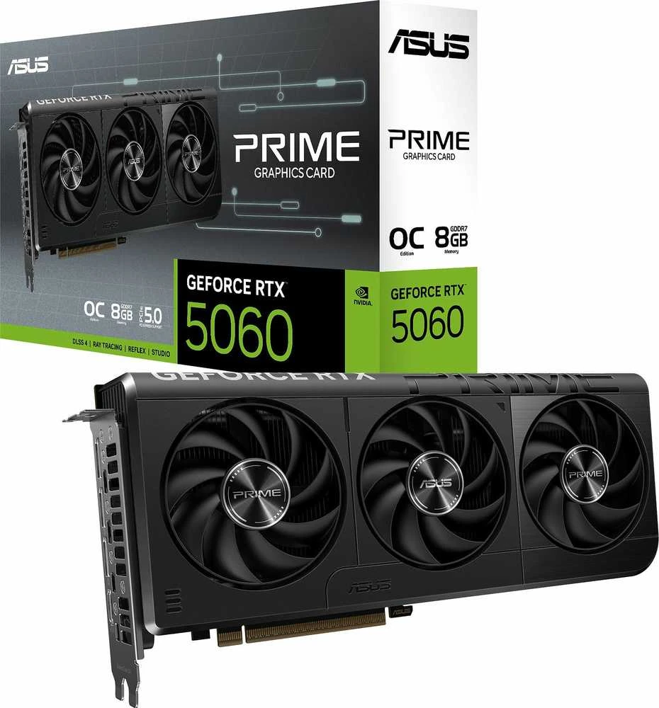 Vaizdo plokštė ASUS GeForce RTX 5060 PRIME OC 8GB DLSS 4
