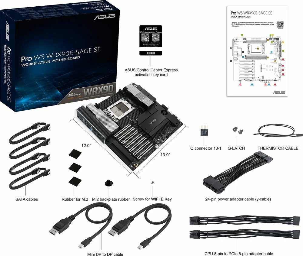Pagrindinė plokštė ASUS PRO WS WRX90E-SAGE SE