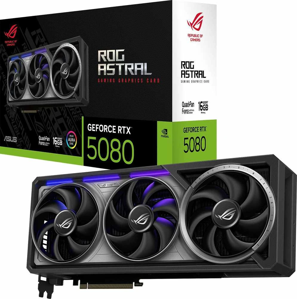 ASUS ROG Astral GeForce RTX5080 OC 16 GB vaizdo plokštė