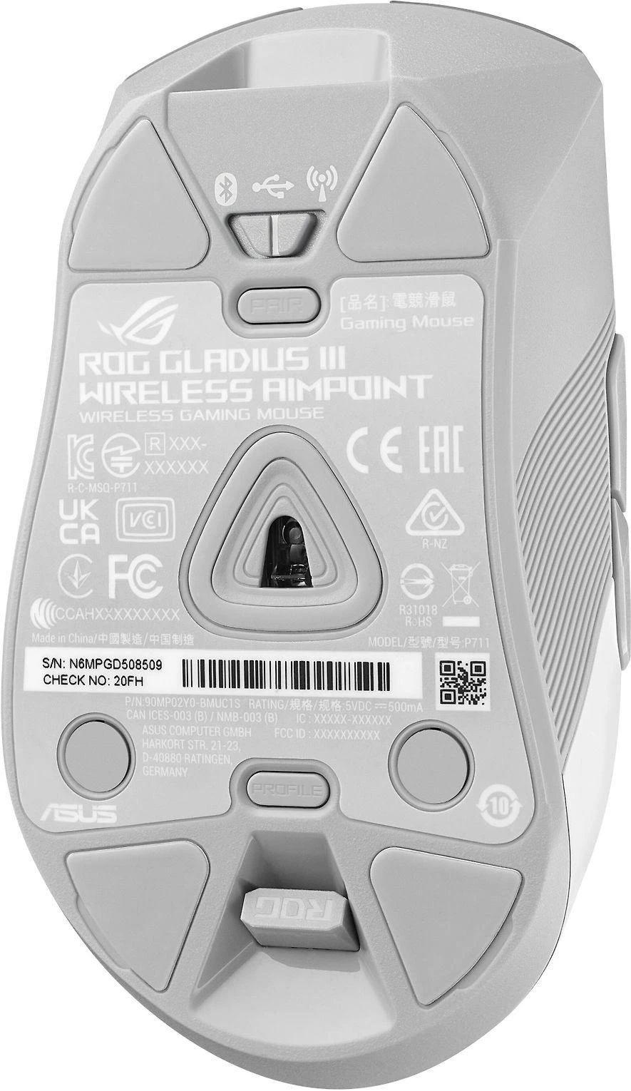 Pelė ASUS ROG Gladius III Wireless Aimpoint, Balta