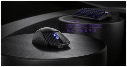 Pelė Myszka žaidimams Asus ROG Harpe Ace Extreme belaidė 42000 dpi optinė juoda