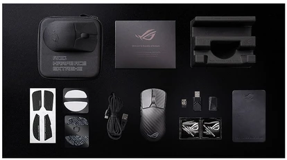 Pelė Myszka žaidimams Asus ROG Harpe Ace Extreme belaidė 42000 dpi optinė juoda