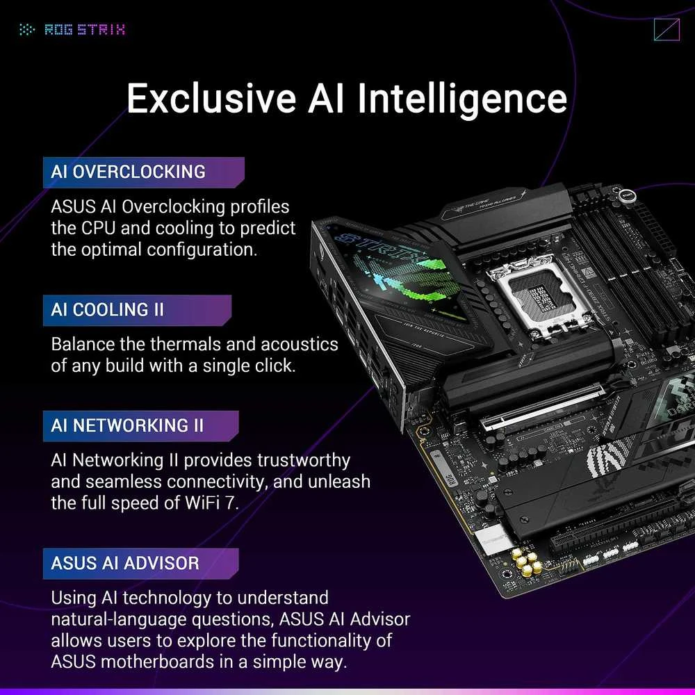 Pagrindinė plokštė ASUS ROG STRIX Z890-F GAMING WIFI LGA1851 DDR5 ATX MB
