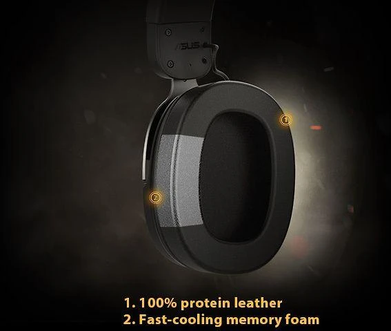 Žaidimų ausinės Asus TUF H3, 50 mm ASUS Essence driver/7.1 Virtual Surround Sound/Lightweight Comfort 294g/Stainless-steel headand /Full Compatibility