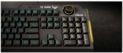 Žaidimų klaviatūra Asus TUF Gaming K1, Nordic (Šiaurės šalių) išdėstymas, RGB, Juoda