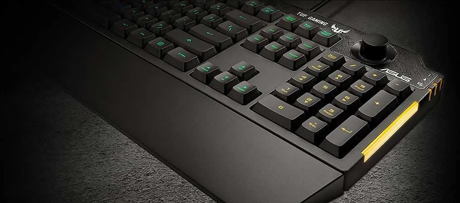Žaidimų klaviatūra Asus TUF Gaming K1, Nordic (Šiaurės šalių) išdėstymas, RGB, Juoda