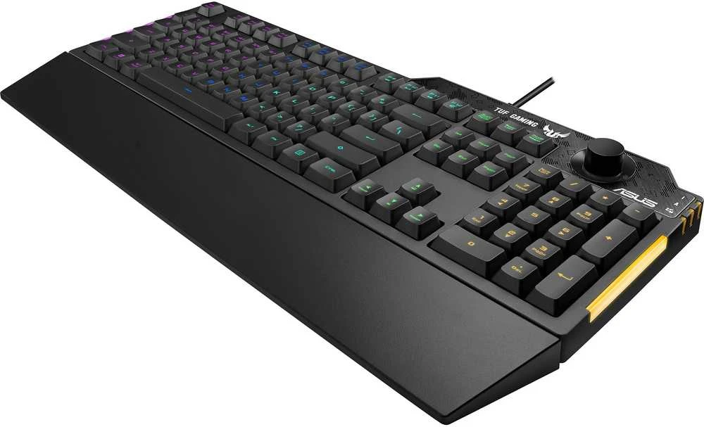 Žaidimų klaviatūra Asus TUF Gaming K1, Nordic (Šiaurės šalių) išdėstymas, RGB, Juoda