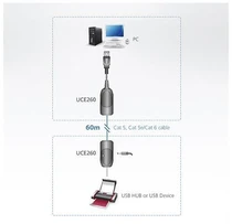 Aten USB 2.0 Cat 5 Extender (iki 60m) | Aten | USB 2.0 Cat 5 Extender (iki 60m) | 60 m