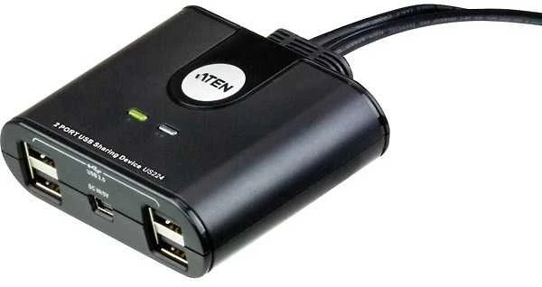 Aten 2 prievadų USB 2.0 periferinio bendrinimo įrenginys | Aten | USB 2.0 | 2 x 4 USB 2.0 periferinio bendrinimo jungiklis