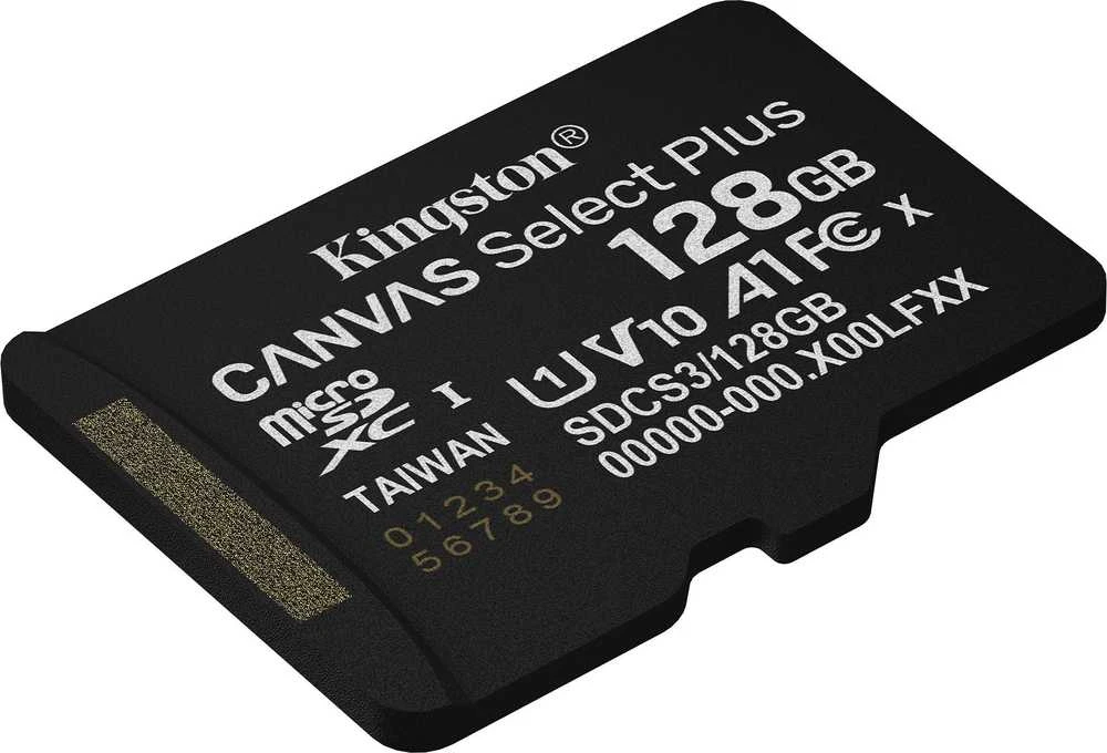 „Kingston Technology“ 128 GB „micSDXC Canvas Select Plus Gen3 150R A1“ atminties kortelės pakuotė be ADP