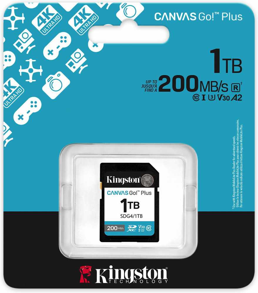 Atminties kortelė KINGSTON Canvas Go! Plus 64 GB Micro SDXC, su adapteriu