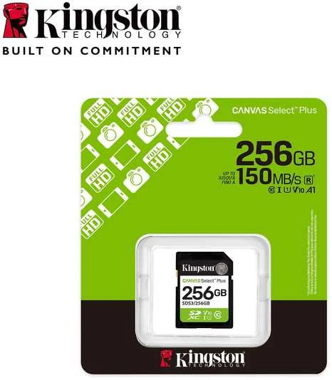 „Kingston Technology“ 256 GB SDXC Canvas Select Plus Gen3 150 MB/s C10 UHS-I U1 V10 atminties kortelė