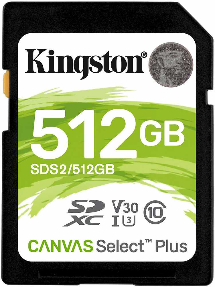 Atminties kortelė KINGSTON 512GB SDXC Canvas Select Plus 100R C10 UHS-I U3 V30