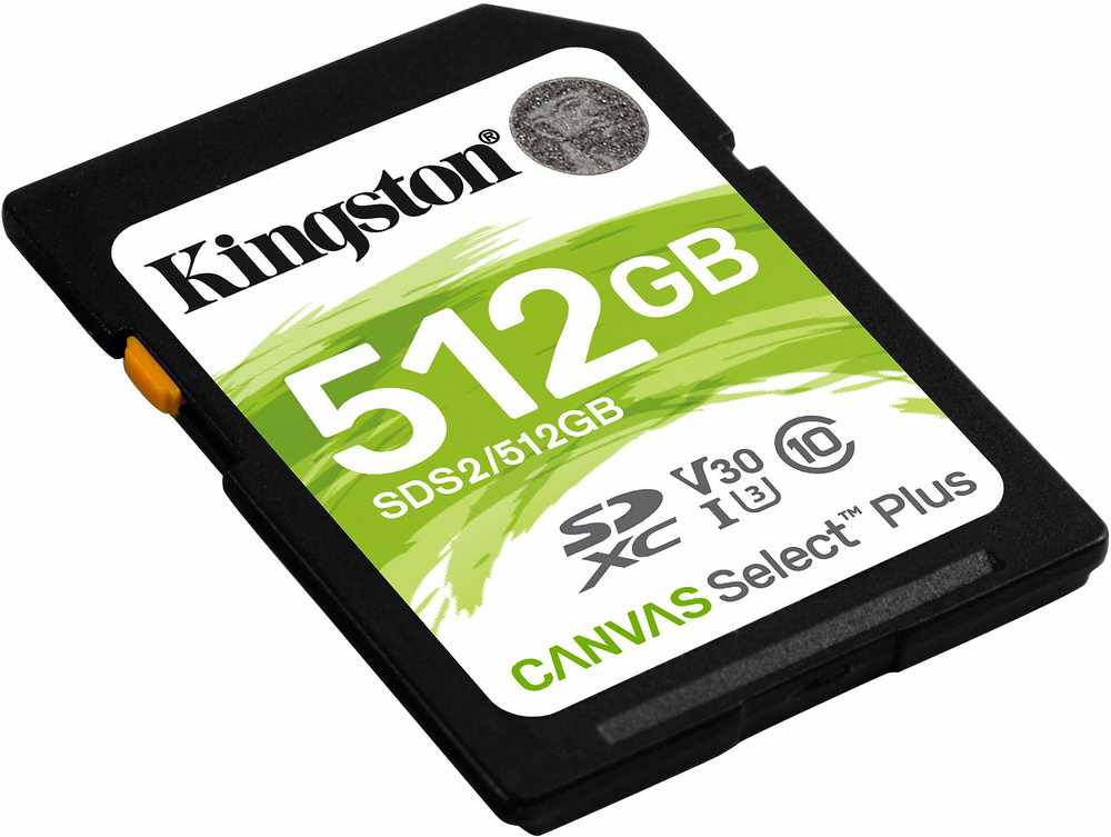 Atminties kortelė KINGSTON 512GB SDXC Canvas Select Plus 100R C10 UHS-I U3 V30