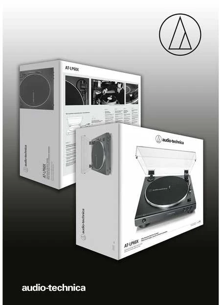 Visiškai automatinis patefonas su diržine pavara Audio Technica AT-LP60XBK
