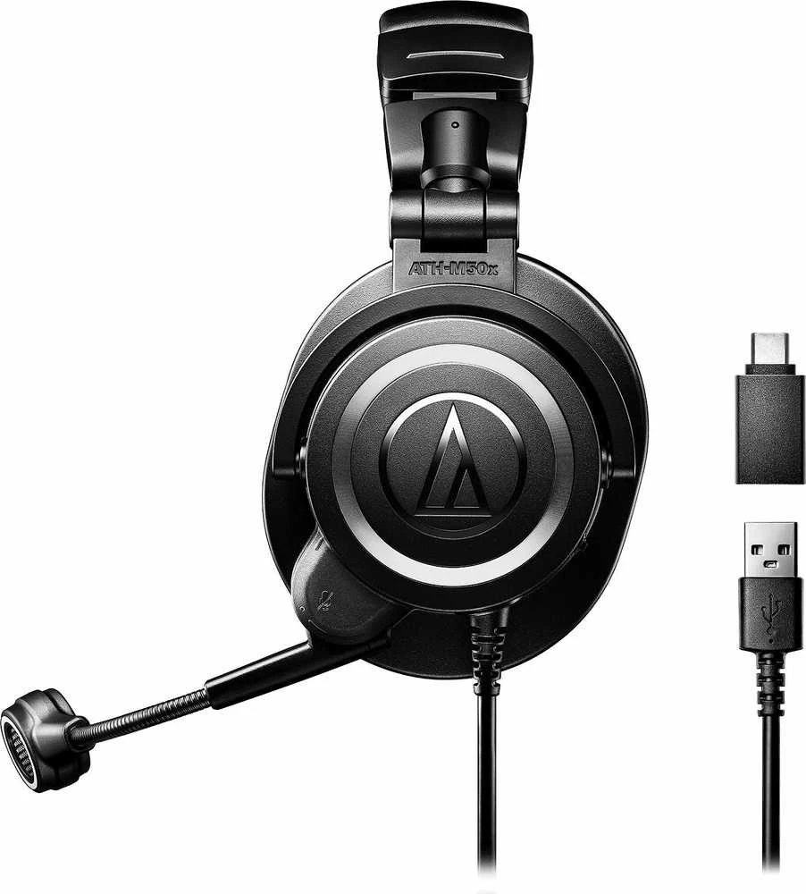 Audio-Technica ATH-M50xSTS USB ausinės, Juodos spalvos