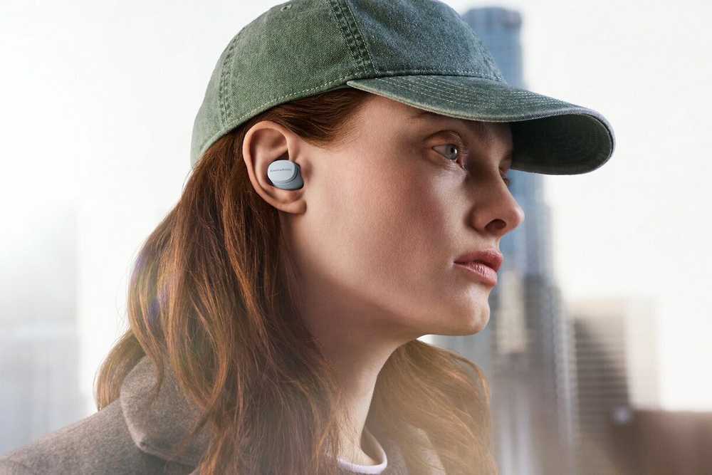 Ausinės Bowers Wilkins B&W Pi6 nappikuulokkeet aktiivisella melunvaimennuksella, sininen