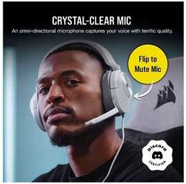 Corsair HS55  Stereo Ausinės Žaidimams mikrofonu, Baltos, su laidu, Noice canceling