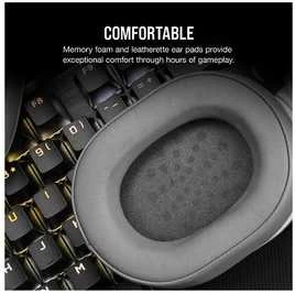 Corsair HS55  Stereo Ausinės Žaidimams mikrofonu, Baltos, su laidu, Noice canceling